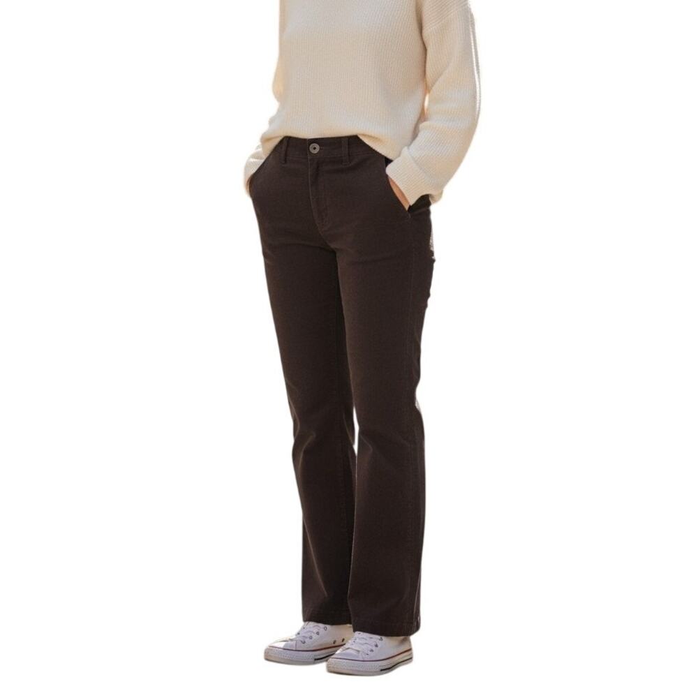 Eileen Fisher Maroon Bootcut Pants Womens Sz 28 Stretch Mid Rise Business Comfy - Picture 1 of 16